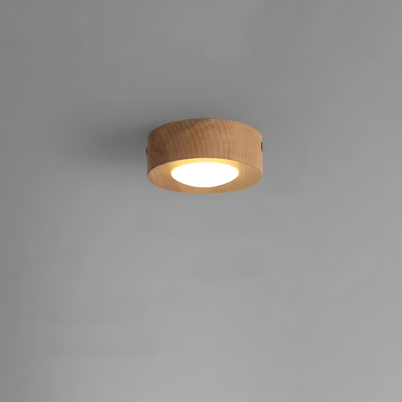 Luvikno | Valnøtt taklampe med LED spotlight