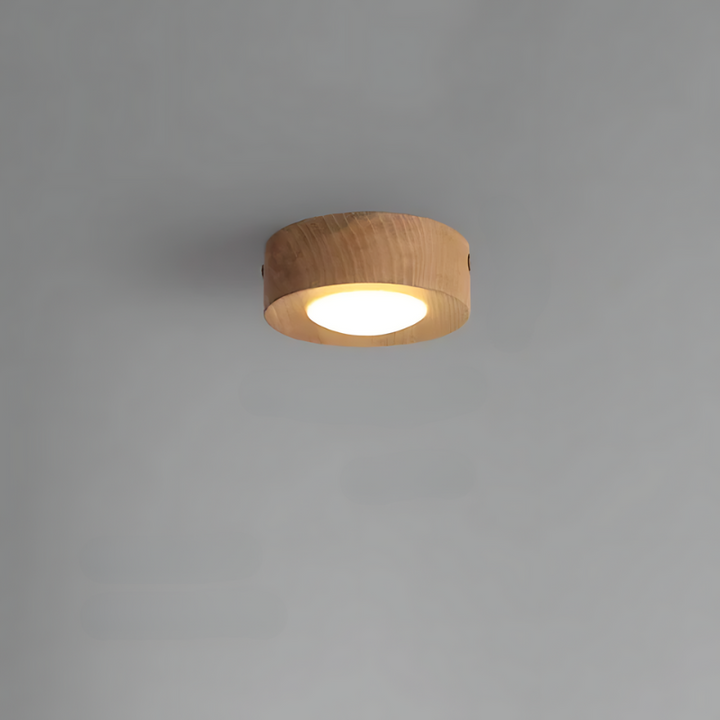 Luvikno | Valnøtt taklampe med LED spotlight