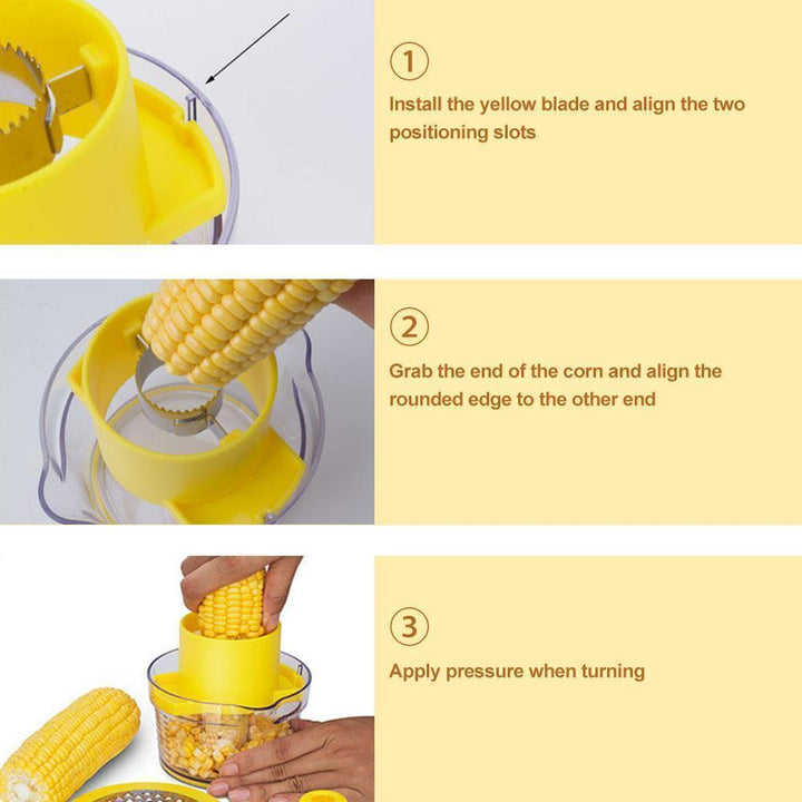 Cob Corn Stripper Med Innebygd Målebeger Og Rivejern | Luvikno