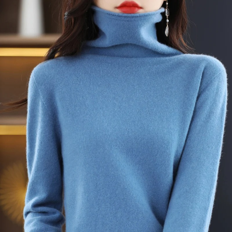 Luvik | Luksus Cashmere Genser til Kvinner Myk Pikketopp, Varm & Stilig