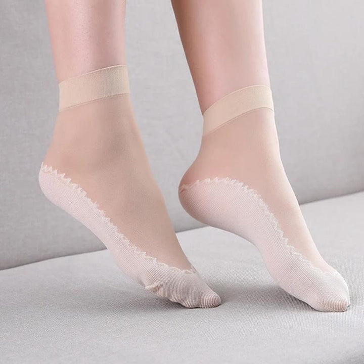 Silke Cotton Anti-glipp Sokker | Luvikno