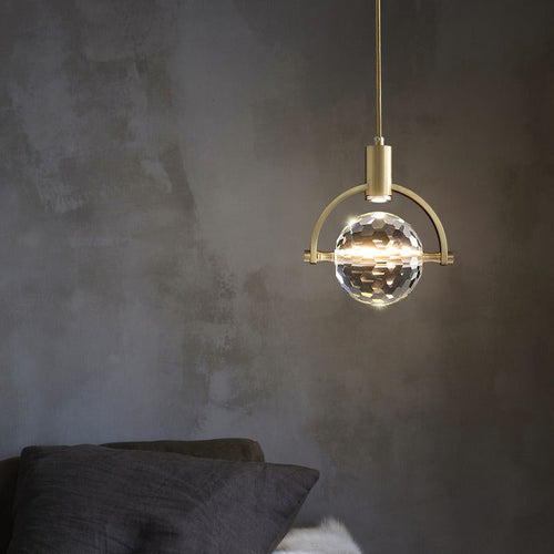 Luvikno | CrystalChic Pendellampe - Ringformet LED Taklampe med Funklende Krystaller