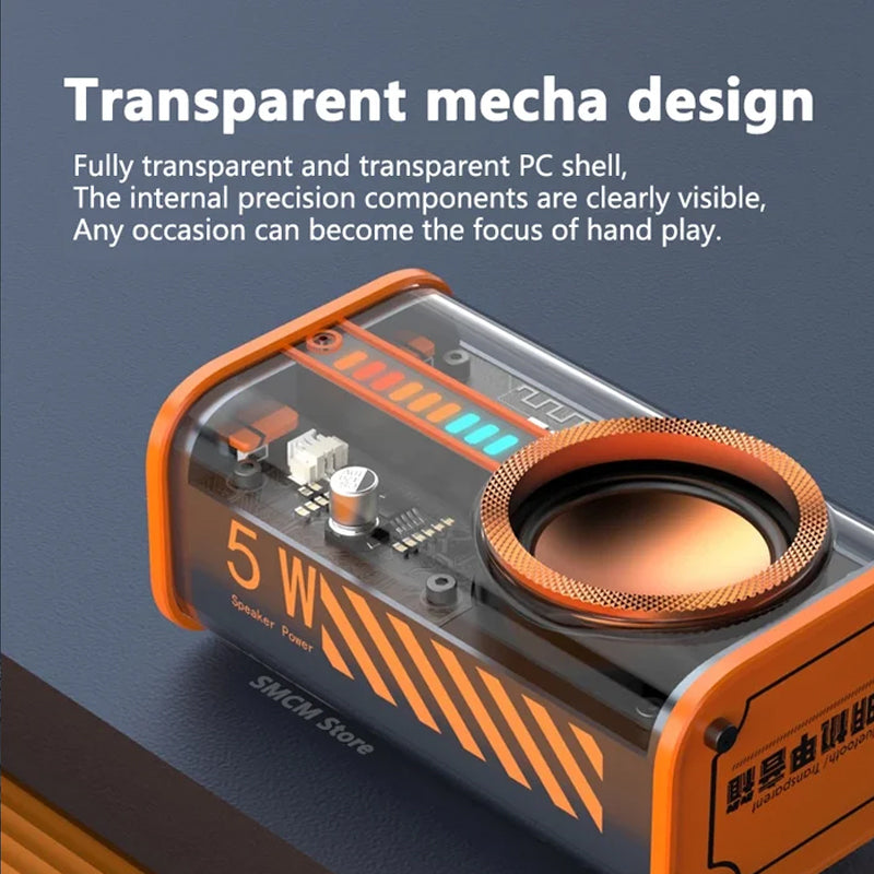 Transparent Mecha Trådløs Bluetooth Høyttaler | Luvikno