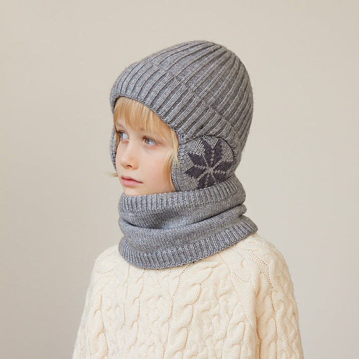 Luvikno | Barne Vinter Fleece Skjerf Dress Strikket Lue