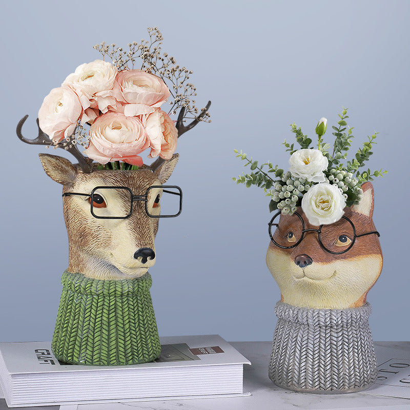 Resin Animal Flower Pot | Luvikno