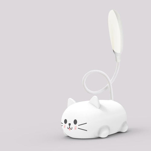 Mini Cartoon Cat LED Øyevern Lese Lampe USB Oppladbar Skrivepult Lampe | Luvikno