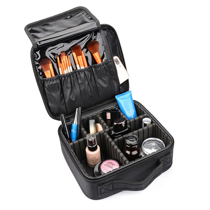 Makeup kosmetikk oppbevaringsboks med justerbar rom | Luvikno