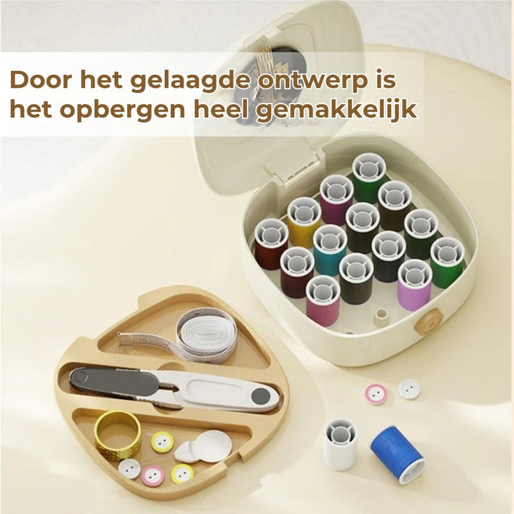 Magnetisk sysett med dobbel-lags boks | Luvikno