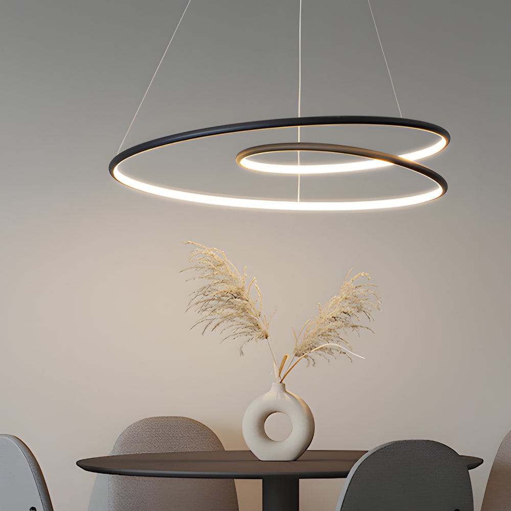 Moderne LED-lampe med dimmefunksjon – pendellampe for spisestue og stue | Luvikno