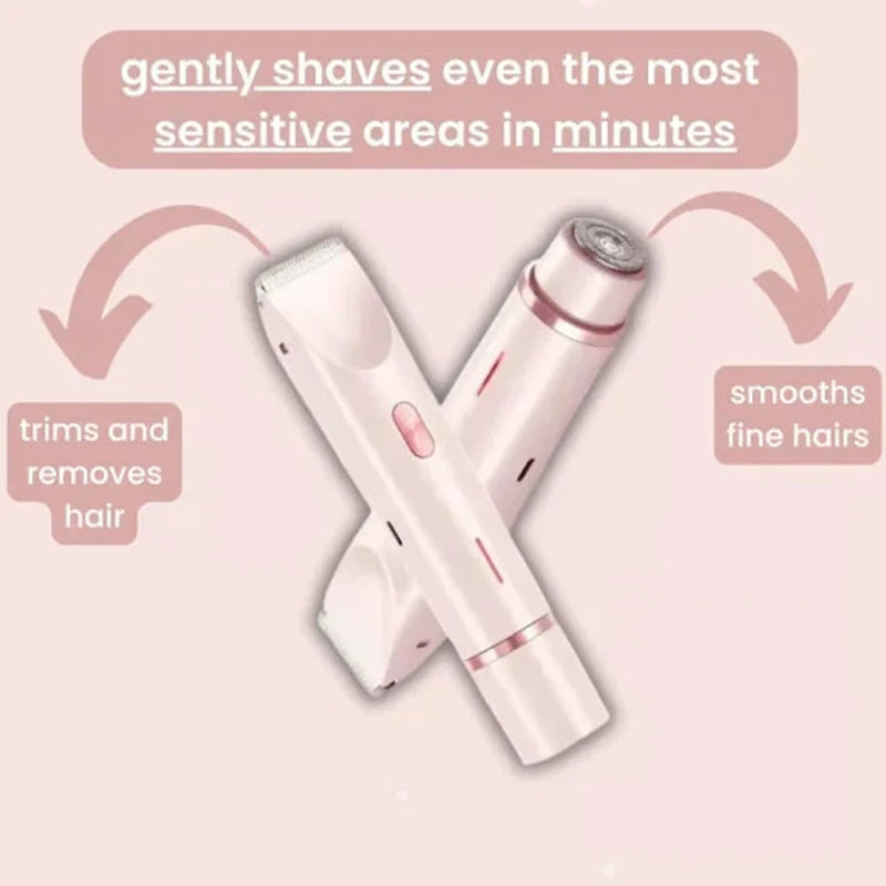 Dual Head Electric Shaver for Women with Trimmer Luvikno