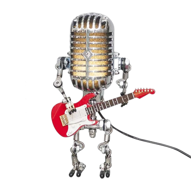 Retro Mikrofon Robot Metall Skrivebord Lampe | Luvikno