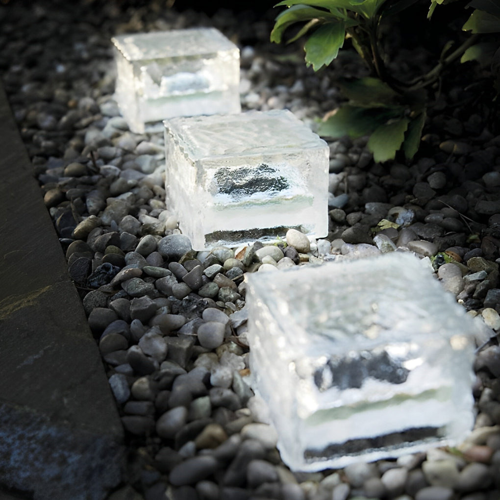 Square Creative Ice Luviknoock LED Vanntett Smart Solar Utendørs Belysning | Luvikno