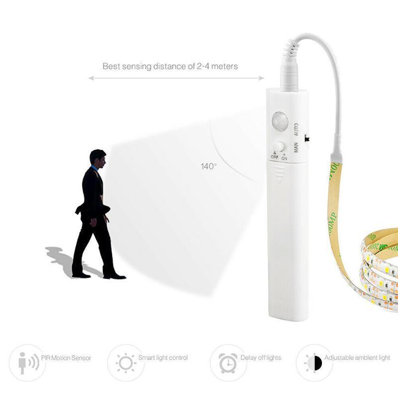 LED bevegelsessensor vanntett lysbelte | Luvikno