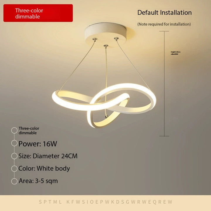 Kreativ minimalisme LED mini pendellampe for balkonger og ganger (2 størrelser, dimbar) Luvikno