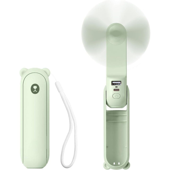 3 i 1 Håndholdt Mini Vifte | USB Oppladbar, Sammenleggbar Design & Ideell for Reise, Camping og Utendørsaktiviteter | Luvikno