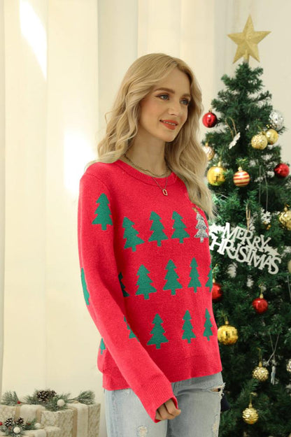 Luvik | Kimalteleva paljeteilla joulukuusineulepaita