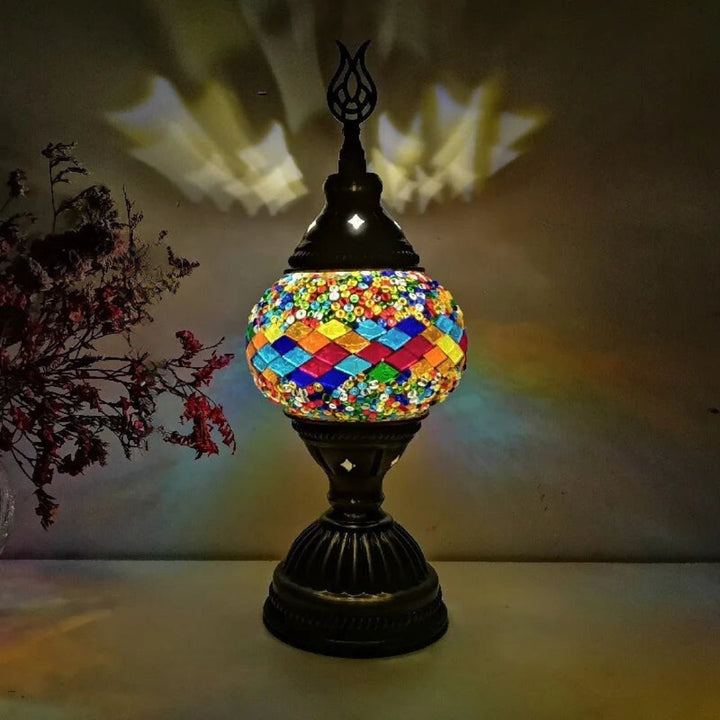 Mosaikk Fargerik Mønster Bordlampe Luvikno