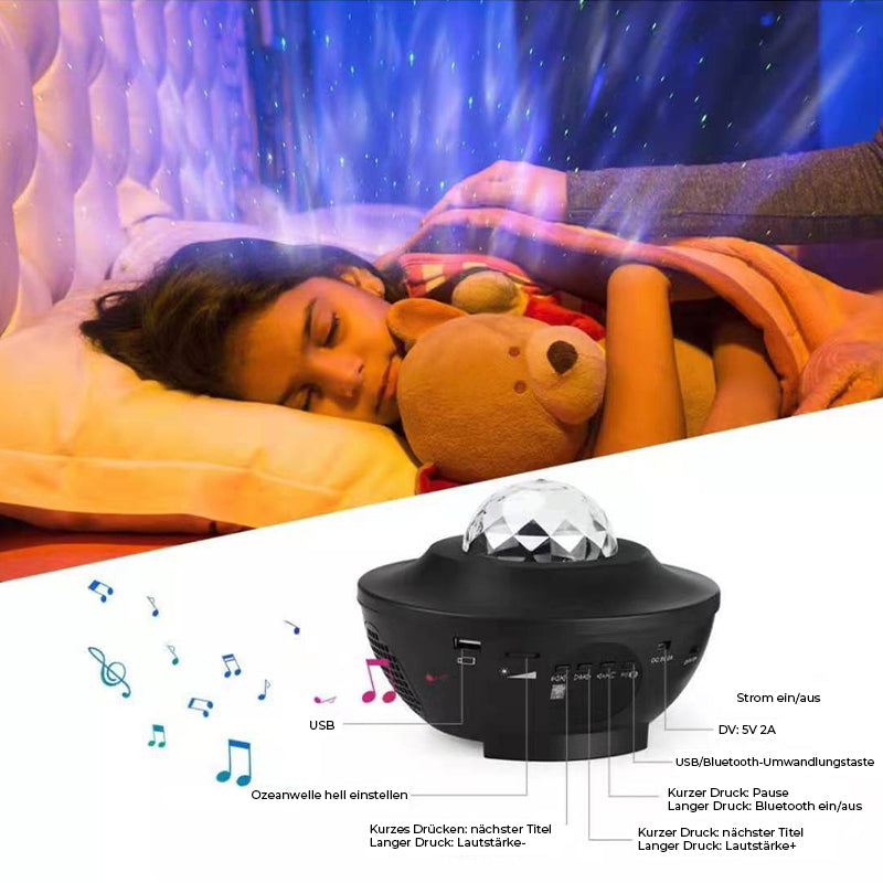 USB-Bluetooth-Musikk Stjerneprosjektor Lys | Luvikno