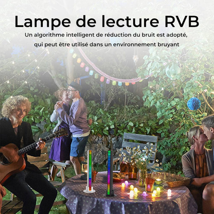 Lydaktivert RGB lyslist trådløs | Luvikno