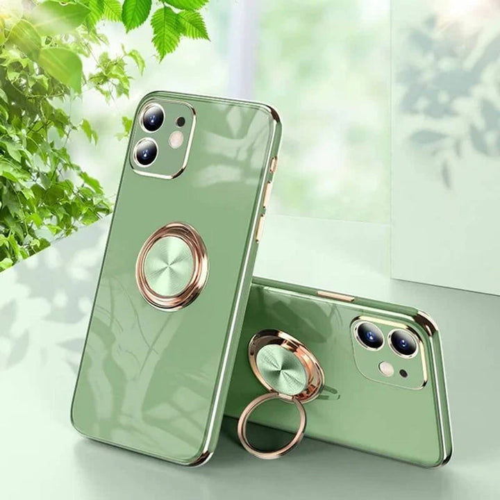 Plateret iPhone-deksel med ring | Luvikno