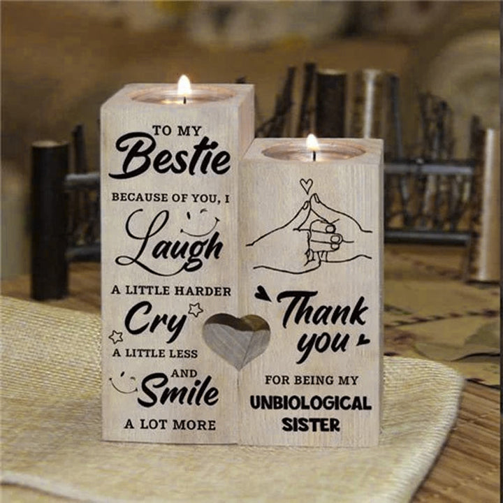 Smile A Lot More - Trelysestake med Stearinlys Gave til Dine Kjære | Luvikno