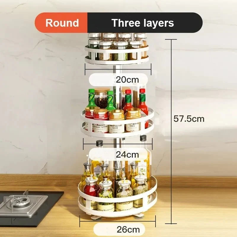 360° roterende lagringsstativ organizer rund (premium) Luvikno