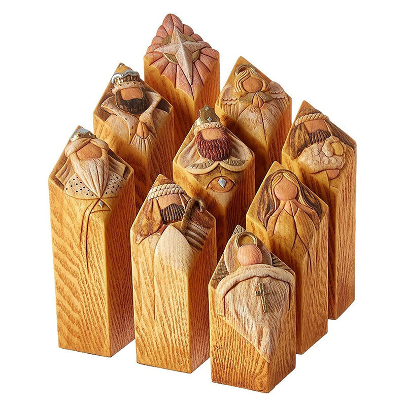 Heaven Nativity Tree Pillar Statues | Luvikno