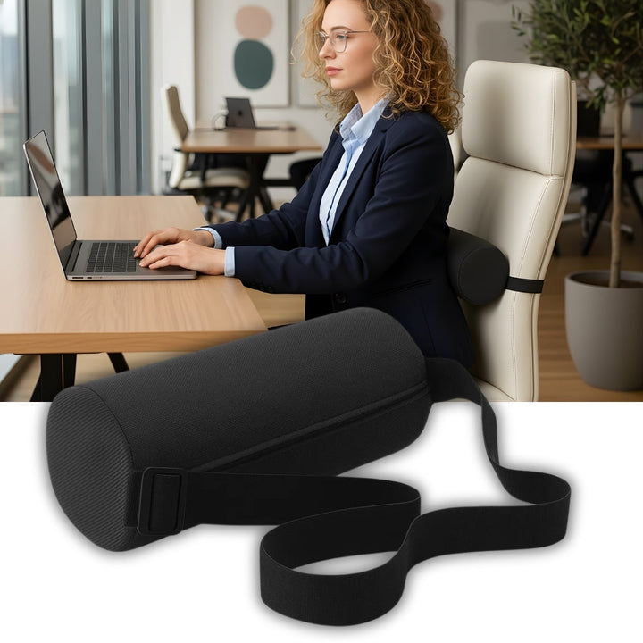Lindrer korsryggsmerter – Formet memory foam – Forbedrer holdning – Perfekt for kontor, bil, hjem, stoler, Luvikno