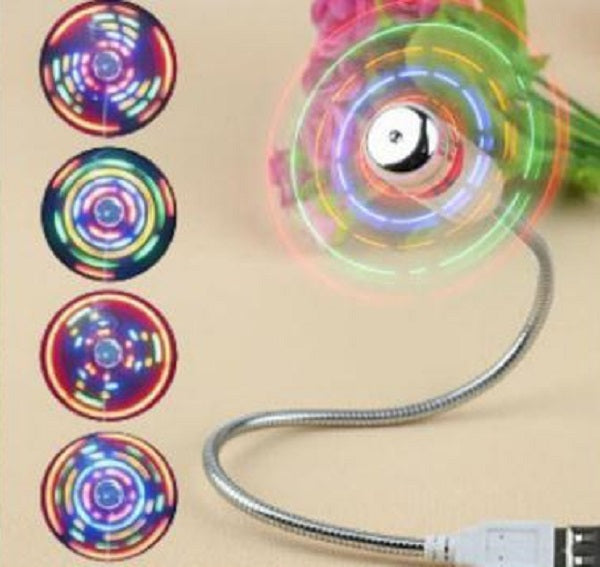 Fleksibel & Tilpassbar LED USB Myk Vifte med et Skjult Klokkeansikt | Luvikno