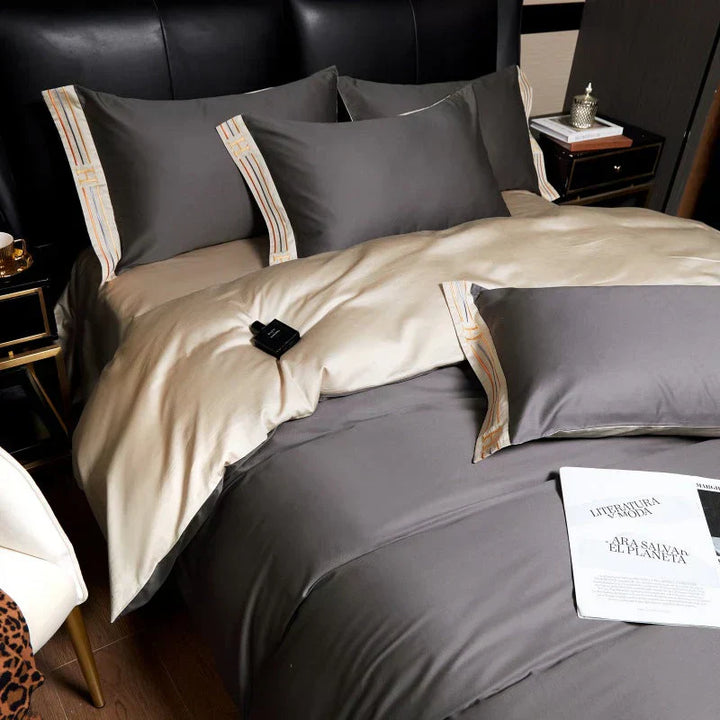 Luvikno | Luksus Satin Kattong Dynetrekk Sett for Soverom