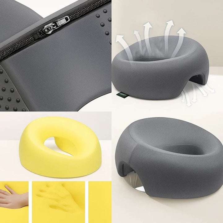 FaceEase | Face‑Down Pillow – Trykkavlastende støtte – Konturert minneskum – Ideell for massasje, skjønnhet og mage-sovende Luvikno