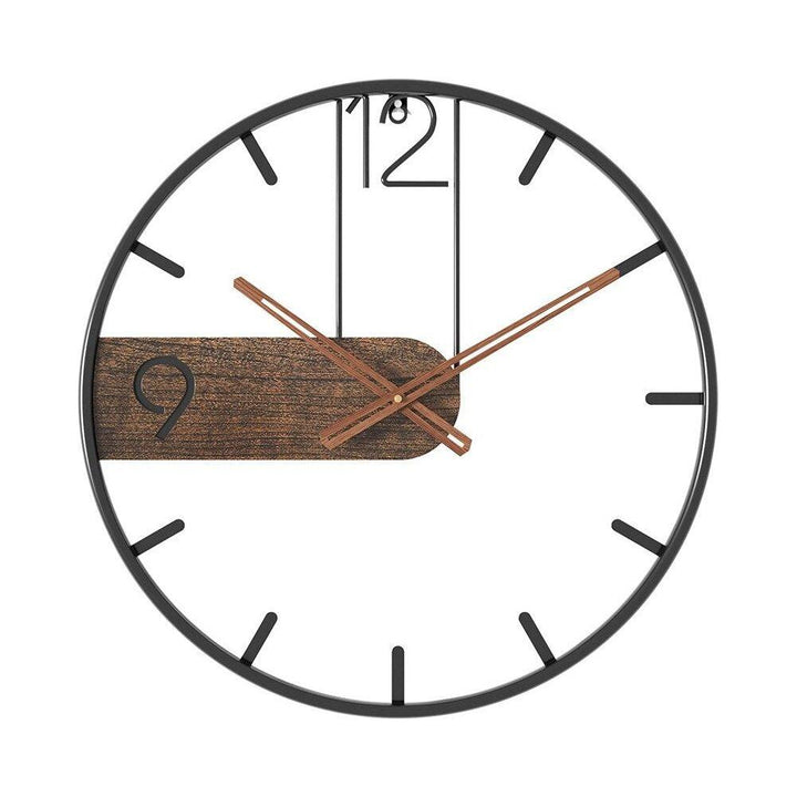 GrandeTime Klok - Moderne stor rund metallveggklokke | Luvikno