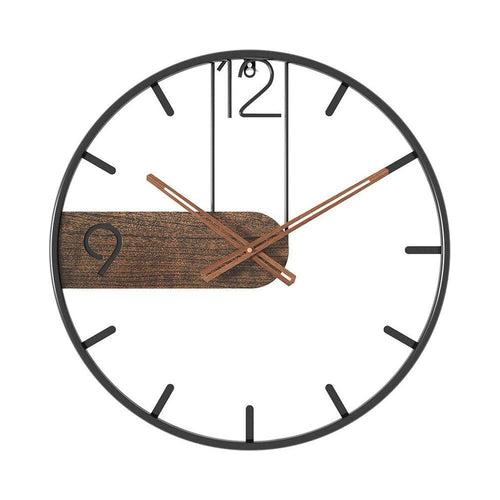 GrandeTime Klok - Moderne stor rund metallveggklokke | Luvikno