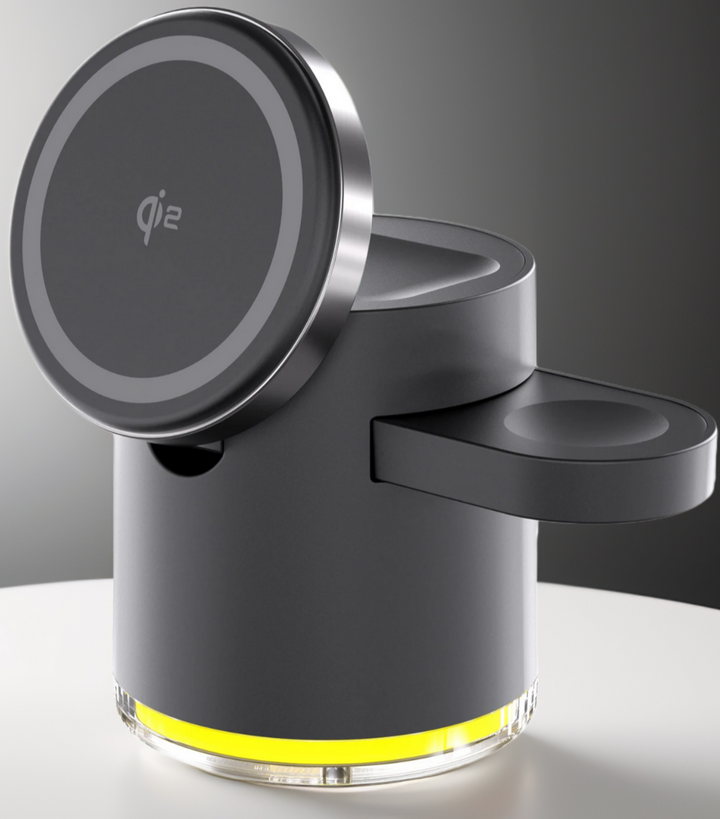 Luvikno | LuxDock Elite Ladingstasjon | Luksus alt-i-ett-løsning for Apple- og Android-enheter