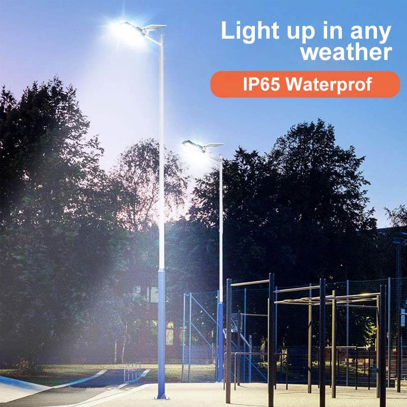 200W Utendørs Solenergi LED-Lampe med Fjernkontroll, Bevegelses- og Skumringssensor | Luvikno