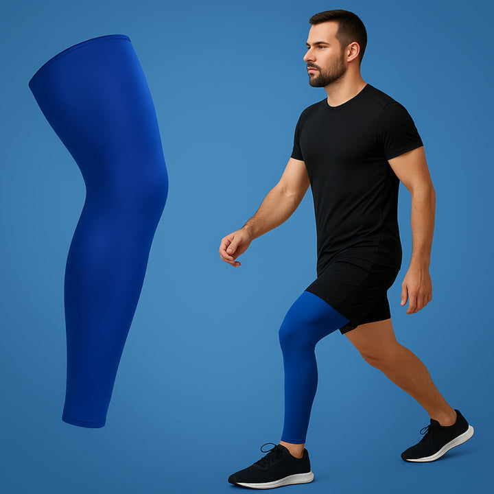 FlexiRelief | Full Leg Compression Sleeve – Knee Support – Graduert Trykk – Smertelindring – Gjenoppretting – Hevelse Reduksjon Luvikno