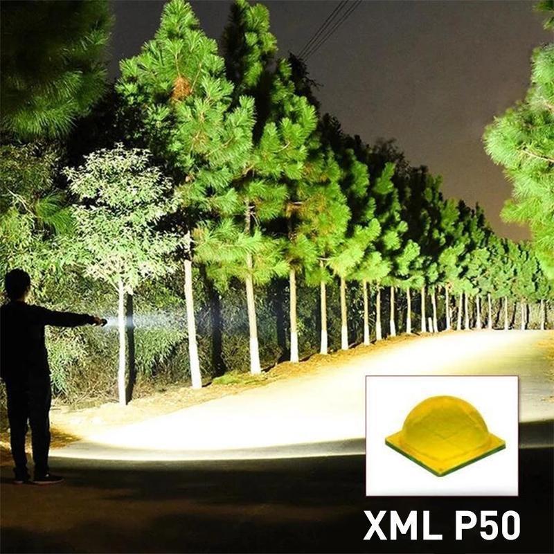 2023 Nyttårsalg i en begrenset periode LED lommelykt Laser Taktisk Oppladbar 90000 Lumen Forbedret - Kjøp 2 Få VIP Gratis Frakt | luvikno
