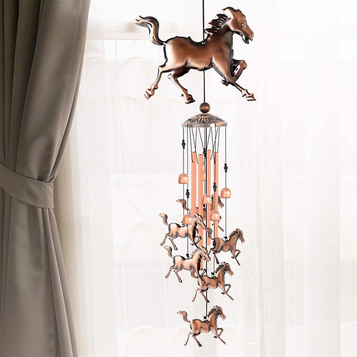 Retro Bronse Hest Vindklokke | Luvikno