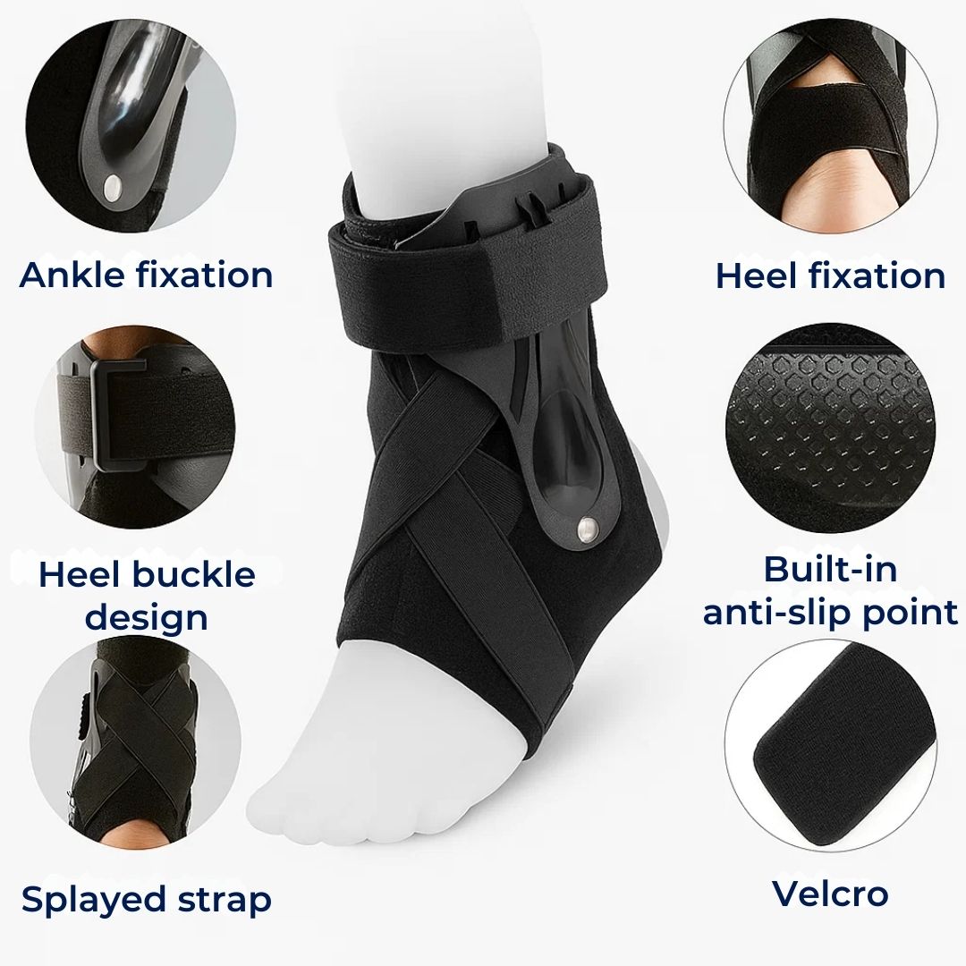 SteadyStep | Ankelstøtte | Sprainsstabilisering – Myk lavprofilsstøtte – Forebygger vridning – Fremskynder bedring – Reduserer hevelse Luvikno