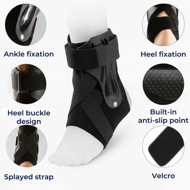 SteadyStep | Ankelstøtte | Sprainsstabilisering – Myk lavprofilsstøtte – Forebygger vridning – Fremskynder bedring – Reduserer hevelse Luvikno