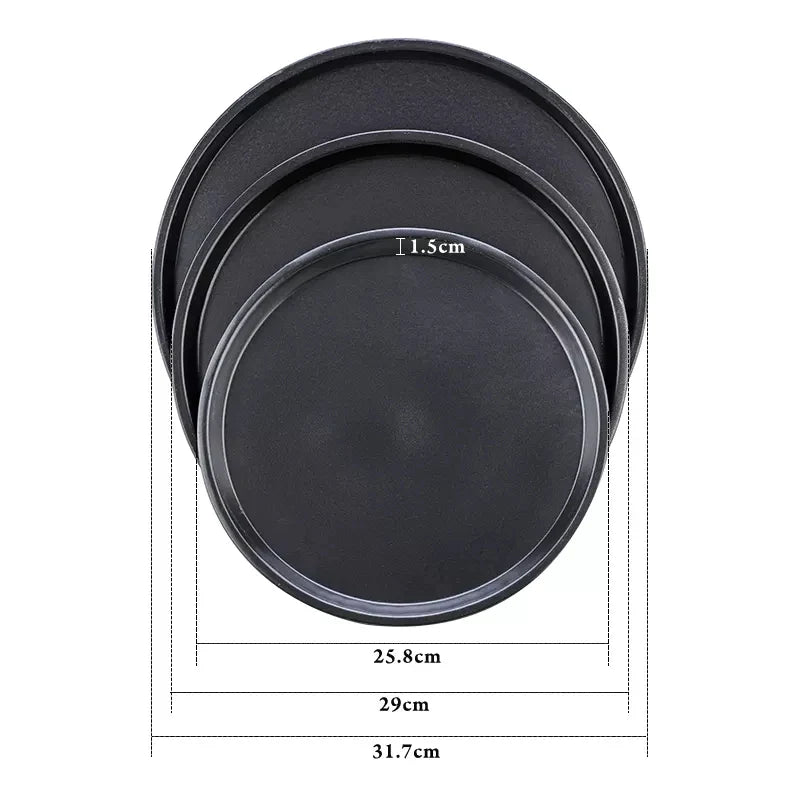 Sett av 3 Pizzapanner Non-Stick Luvikno