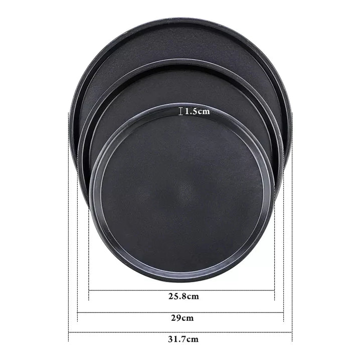 Sett av 3 Pizzapanner Non-Stick Luvikno