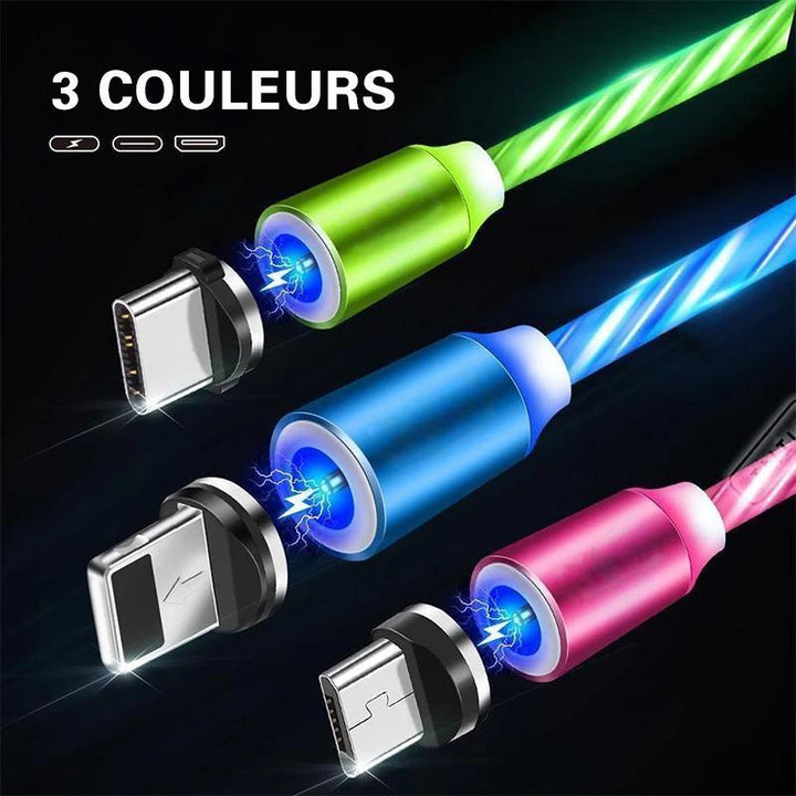 Magnetisk USB-ladekabel med LED | luvikno