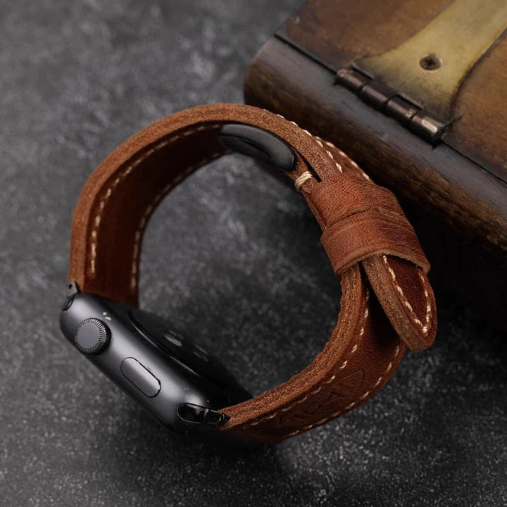 Luvikno | Håndlaget Vintage Skinn Apple Watch Band