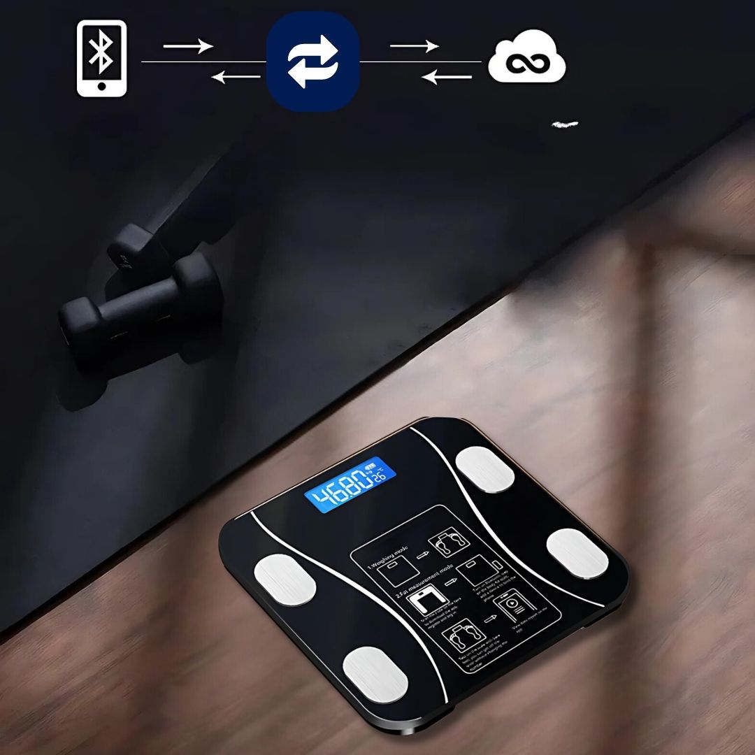 BodyMetrics Smart Body Composition Scale | BMI Fat Scale - Måler Vekt - Beregner Kroppsfett - Spor Fitness Luvikno