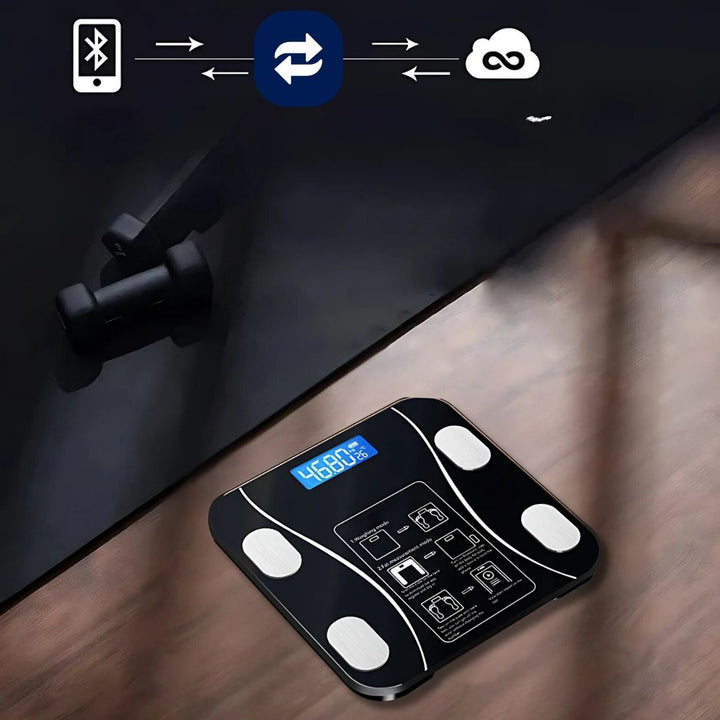 BodyMetrics Smart Body Composition Scale | BMI Fat Scale - Måler Vekt - Beregner Kroppsfett - Spor Fitness Luvikno