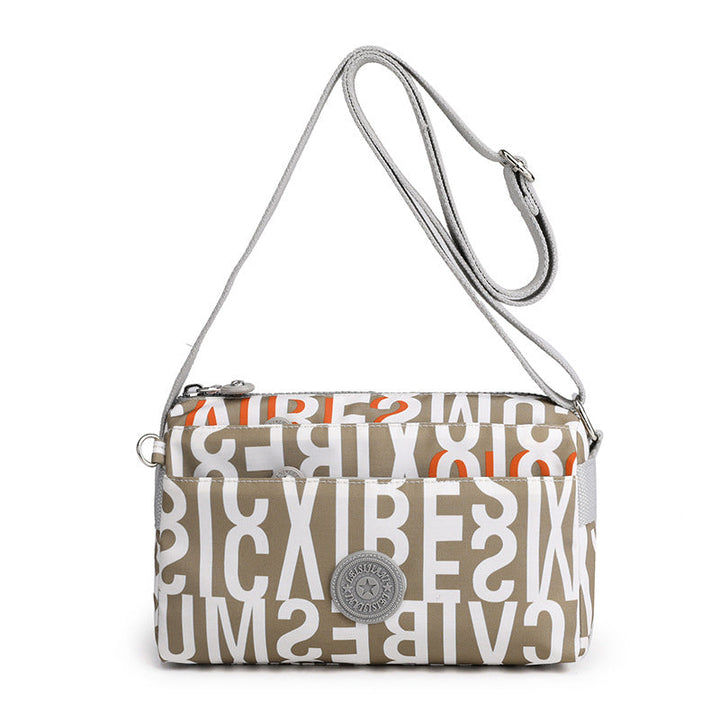 Kvinnenes Casual Multi-lags Fashionable Enkel Skulderveske Laget av Nylon | Luvikno
