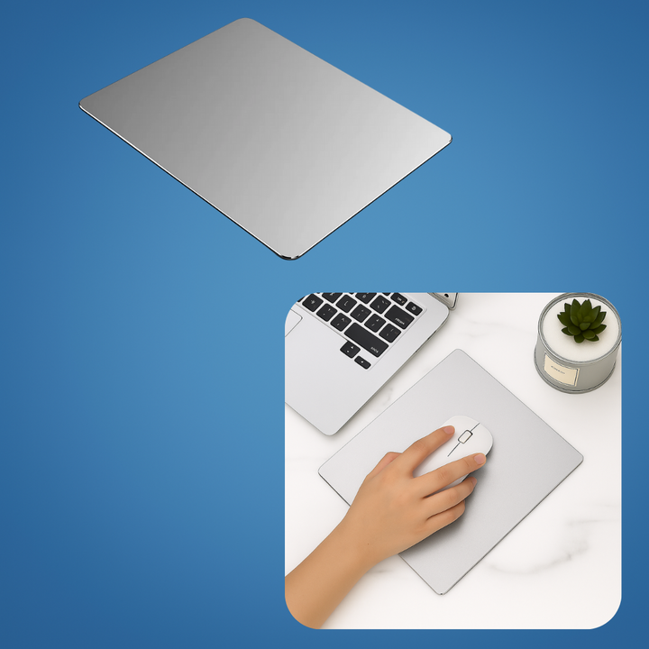 Precision Glide – Rigid Aluminium – Non-Slip Stability – Durable Easy-Clean Surface – Work & Gaming Use Luvikno