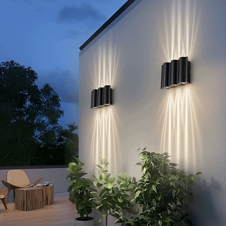 LED Vegglampe Utendørs Moderne Svart Sconse Luvikno