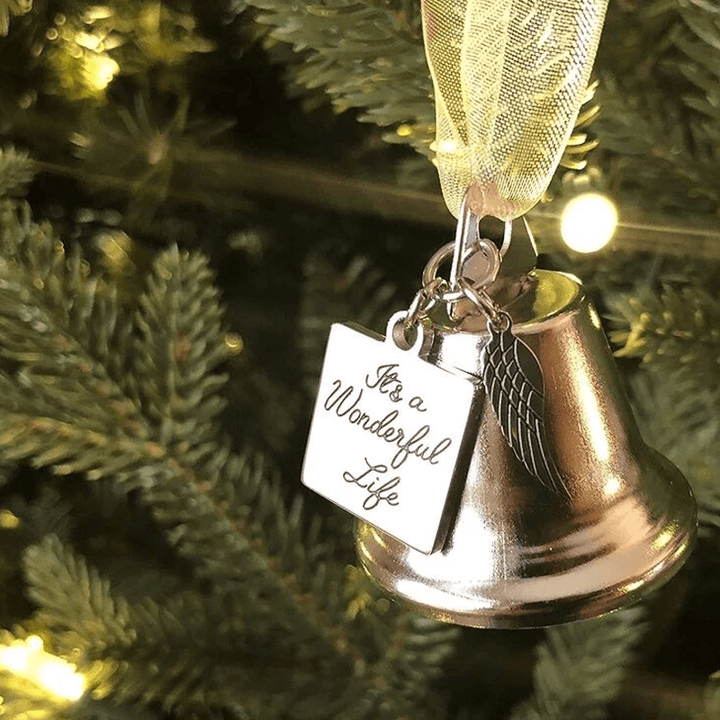 Juletrær Minne Ornamenter Engel Vinger Klokke Pendel Henge Dekorasjon | Luvikno